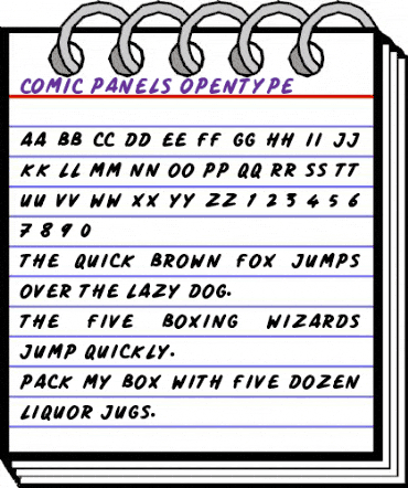 Comic Panels Regular animated font preview