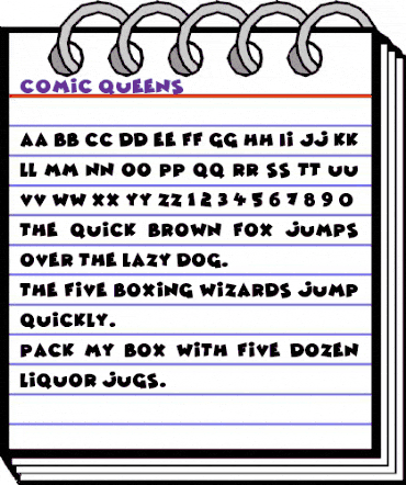 Comic Queens Regular animated font preview