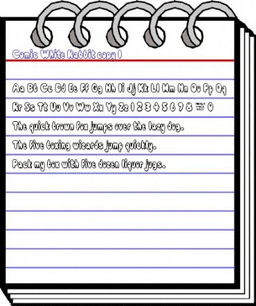 Comic White Rabbit Regular animated font preview