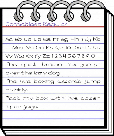 Comicblast Regular animated font preview