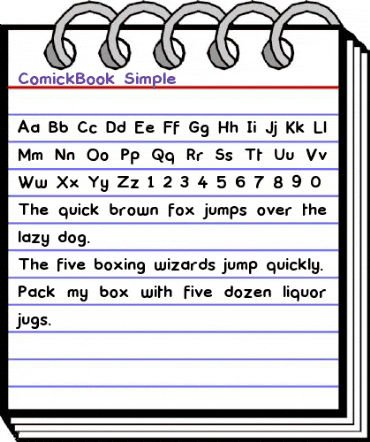 ComickBook Regular animated font preview