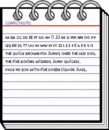 Comictastic Regular animated font preview