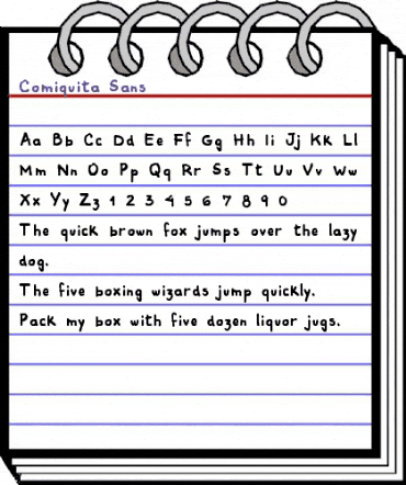 Comiquita Sans Medium animated font preview