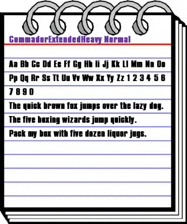 CommadorExtendedHeavy Normal animated font preview