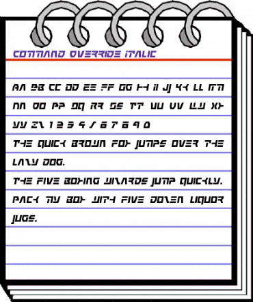 Command Override Italic Italic animated font preview