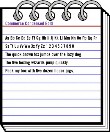 Commerce-Condensed Bold animated font preview