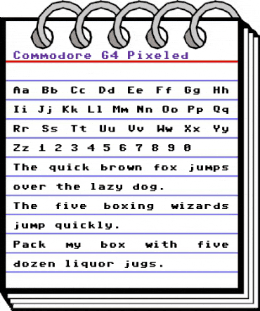 Commodore 64 Pixeled Regular animated font preview