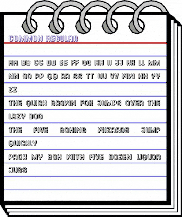 Common Regular animated font preview