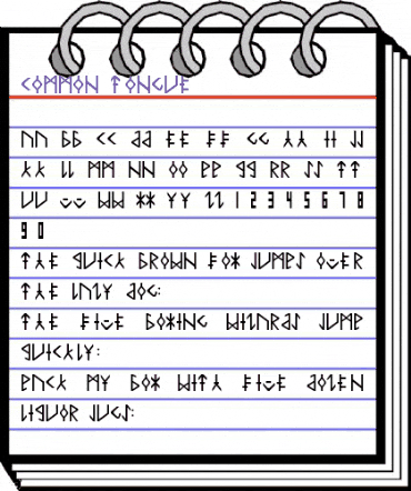 Common Tongue Regular animated font preview