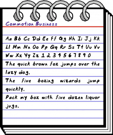 Commotion Business Regular animated font preview Commotion Business Regular animated font preview