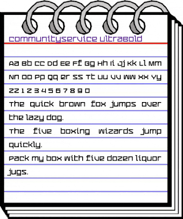 CommunityService UltraBold animated font preview