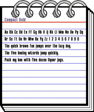 Compact Bold animated font preview