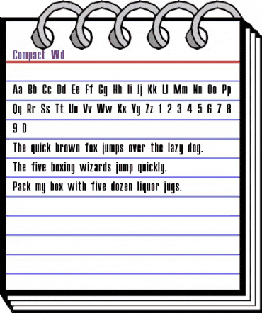Compact Wd Regular animated font preview