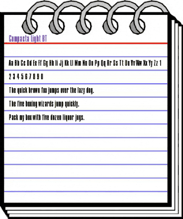 Compacta Light animated font preview