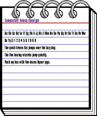 Compacta Regular animated font preview Compacta Regular animated font preview