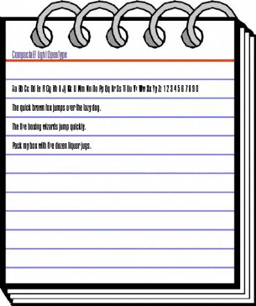 CompactaEF Light animated font preview