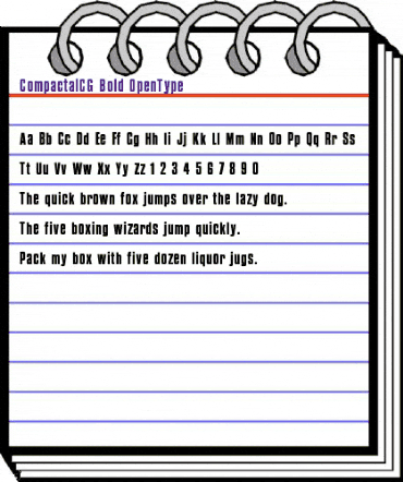CompactaICG Bold animated font preview