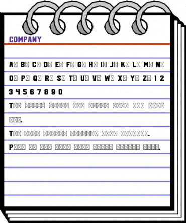 COMPANY Regular animated font preview