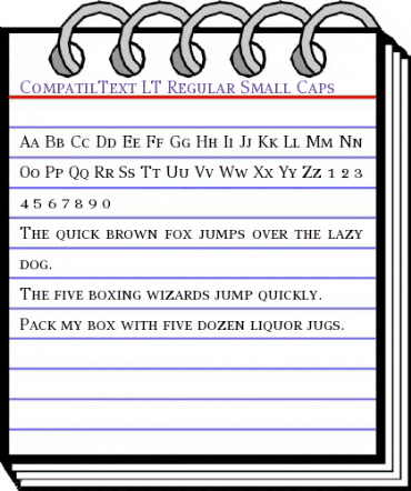 CompatilText LT Regular animated font preview