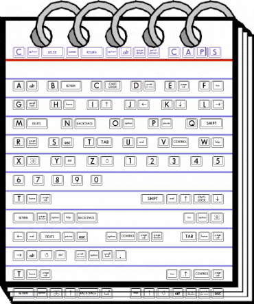 Compboard CAPS Regular animated font preview