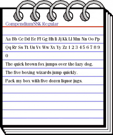 CompendiumSSK Regular animated font preview