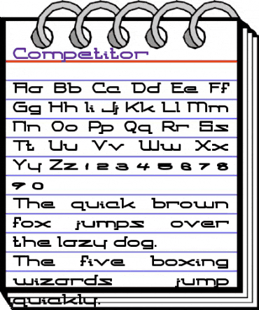 Competitor Regular animated font preview
