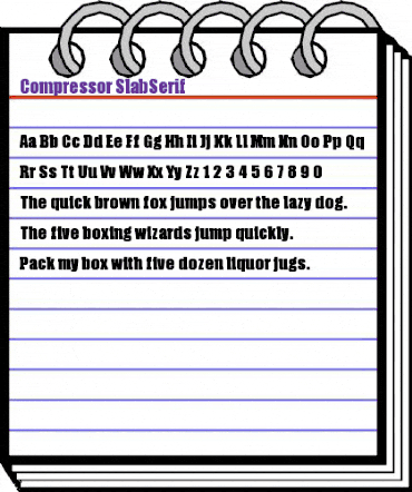 Compressor Regular animated font preview