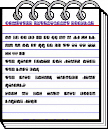 Computer Extravagant Regular animated font preview Computer Extravagant Regular animated font preview