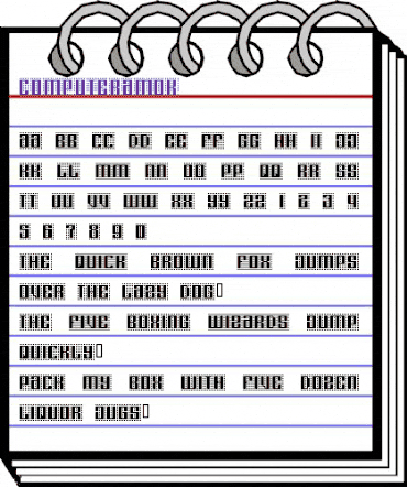 ComputerAmok Regular animated font preview