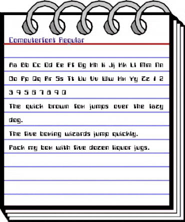 Computerfont Regular animated font preview