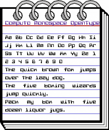 Computo Monospace Regular animated font preview