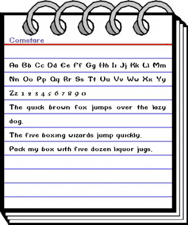 Comstare Regular animated font preview