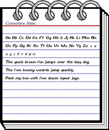 Comstare Italic animated font preview
