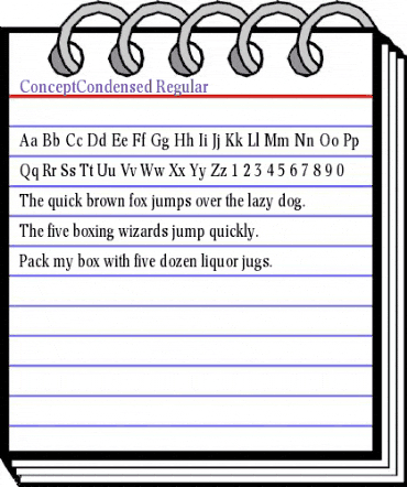 ConceptCondensed Regular animated font preview