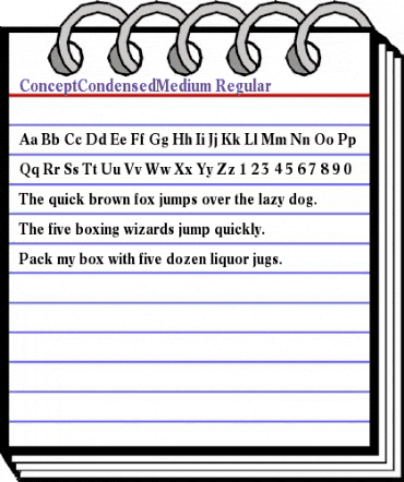 ConceptCondensedMedium Regular animated font preview