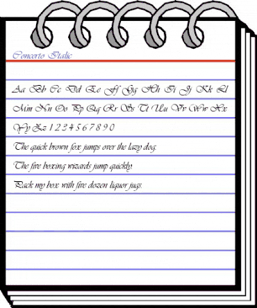 Concerto Italic animated font preview Concerto Italic animated font preview