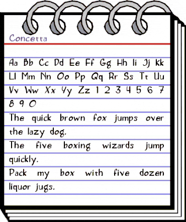 Concetta Regular animated font preview