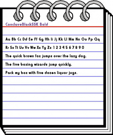 ConclaveBlackSSK Bold animated font preview