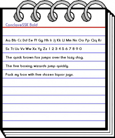 ConclaveSSK Bold animated font preview