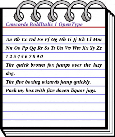 Concorde Regular animated font preview