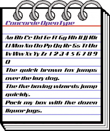 Concorde Regular animated font preview