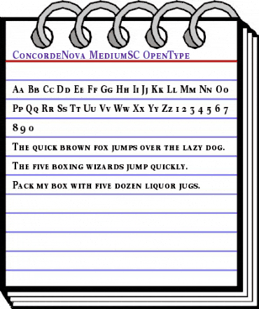 Concorde Nova Medium SC animated font preview