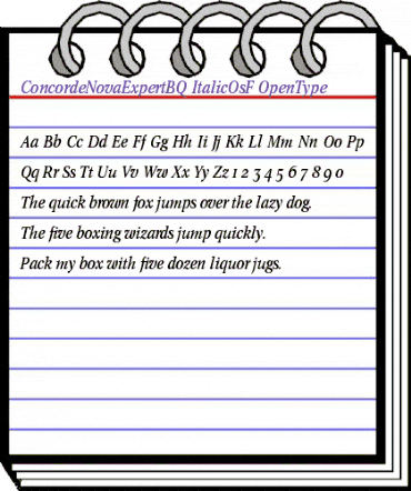 Concorde Nova Expert BQ Regular animated font preview