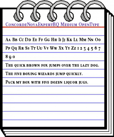 Concorde Nova Expert BQ Regular animated font preview