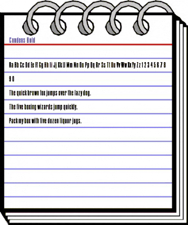 Condens Bold Regular animated font preview