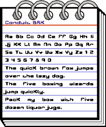 Conduit (BRK) Regular animated font preview