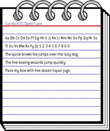 ConduitITC Regular animated font preview