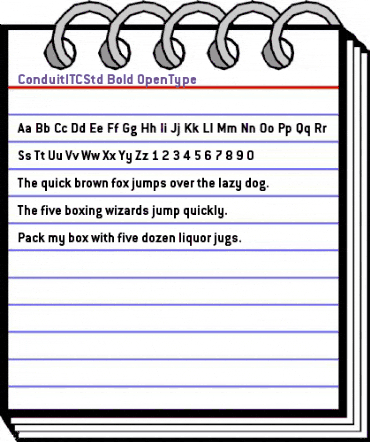 ConduitITCStd Bold animated font preview