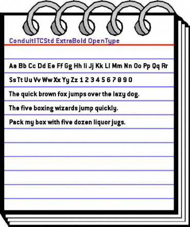 ConduitITCStd ExtraBold animated font preview
