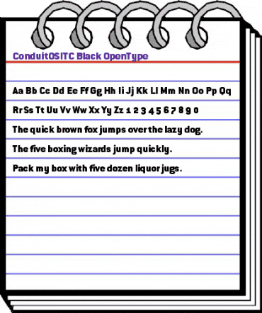 ConduitOSITC Black animated font preview